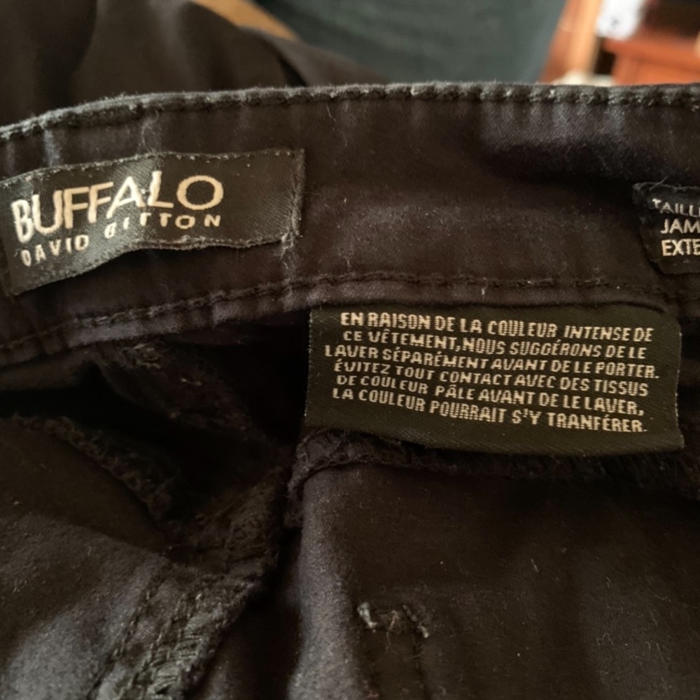 Buffalo David Bitton Black Denim Jeans Size 4/27 - Picture 8 of 11